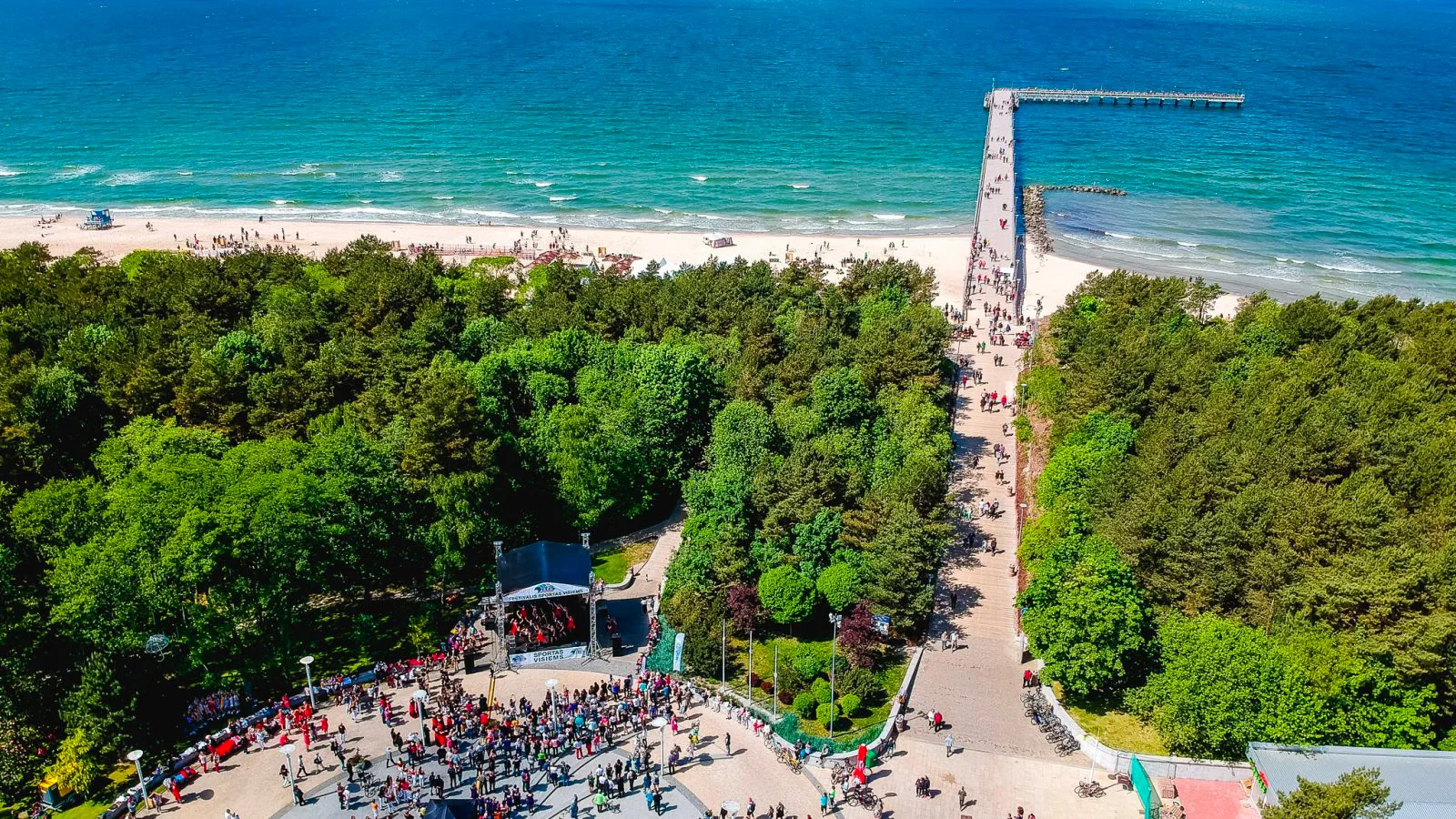 Palanga spa resort at the Baltic Sea with sea climate and amber acid for joints and nervous system