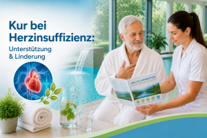 Herzinsuffizienz und Kohlensäurebad mit Heilbad für Kreislauf und Durchblutung