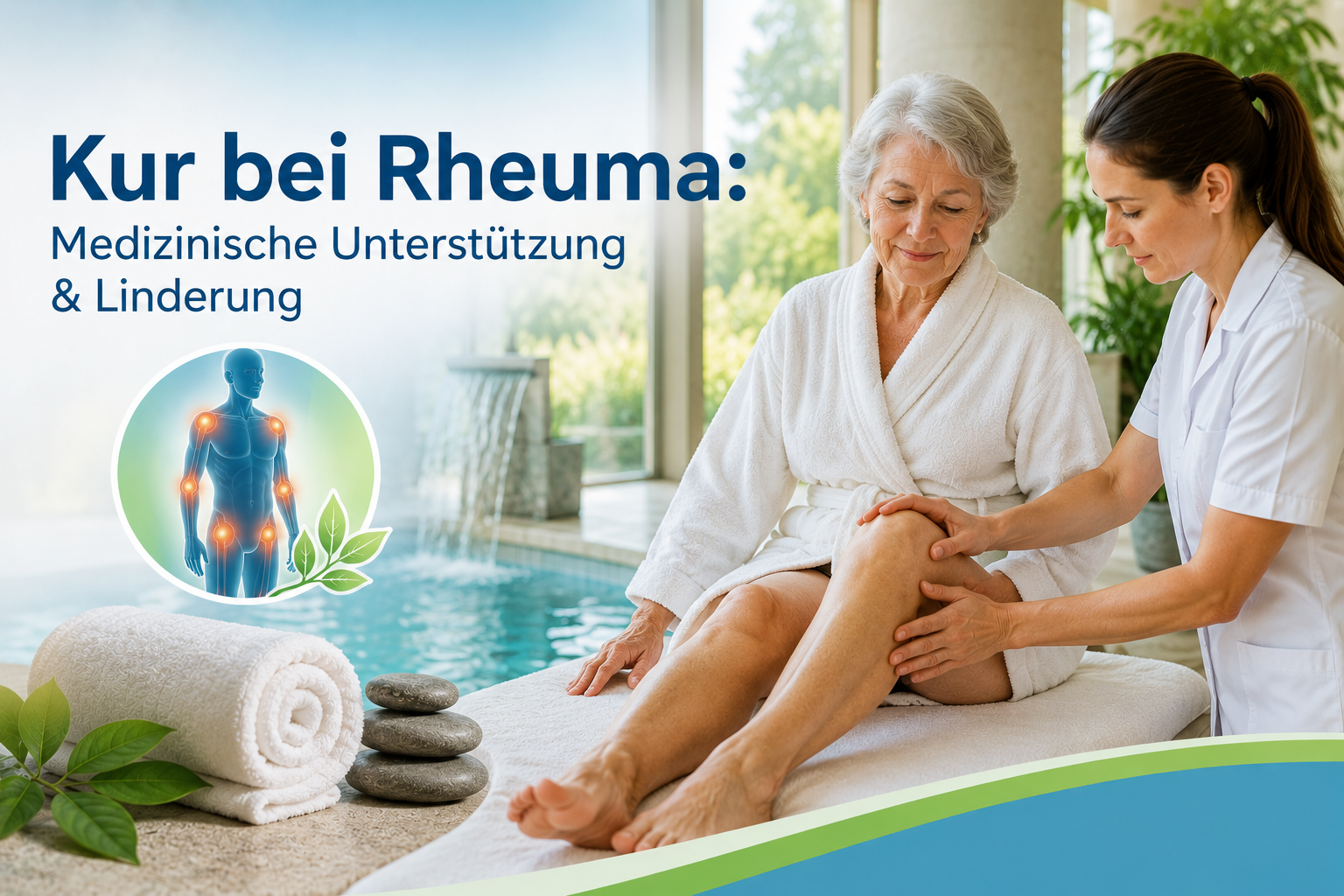 Rheuma und Kuranwendungen mit Heilbad sowie Bewegungsapparat für Gelenke und Gelenkersatz