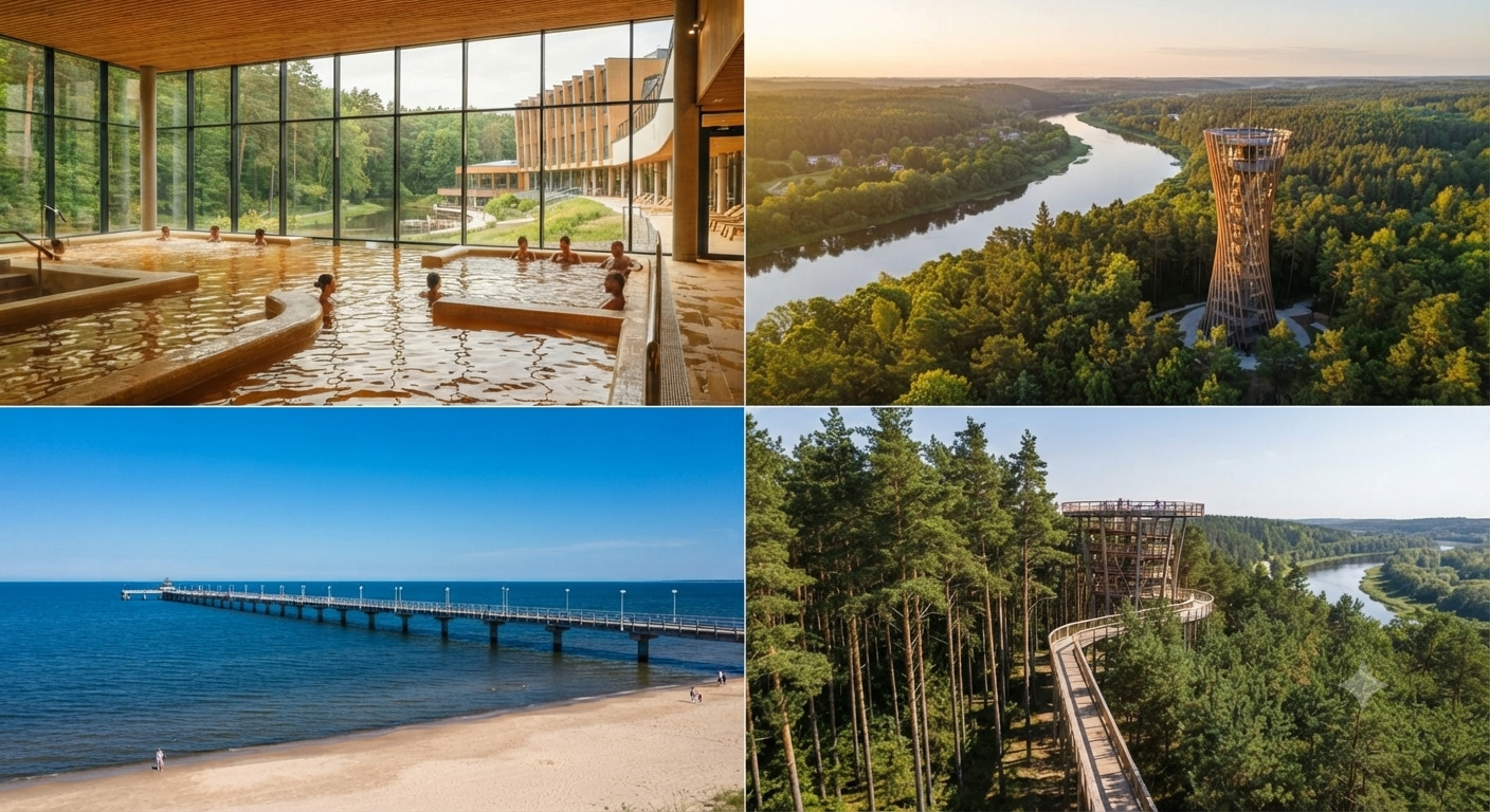 Kurorte in Litauen: Druskininkai, Birštonas und Palanga mit Mineralquellen und Ostseeklima