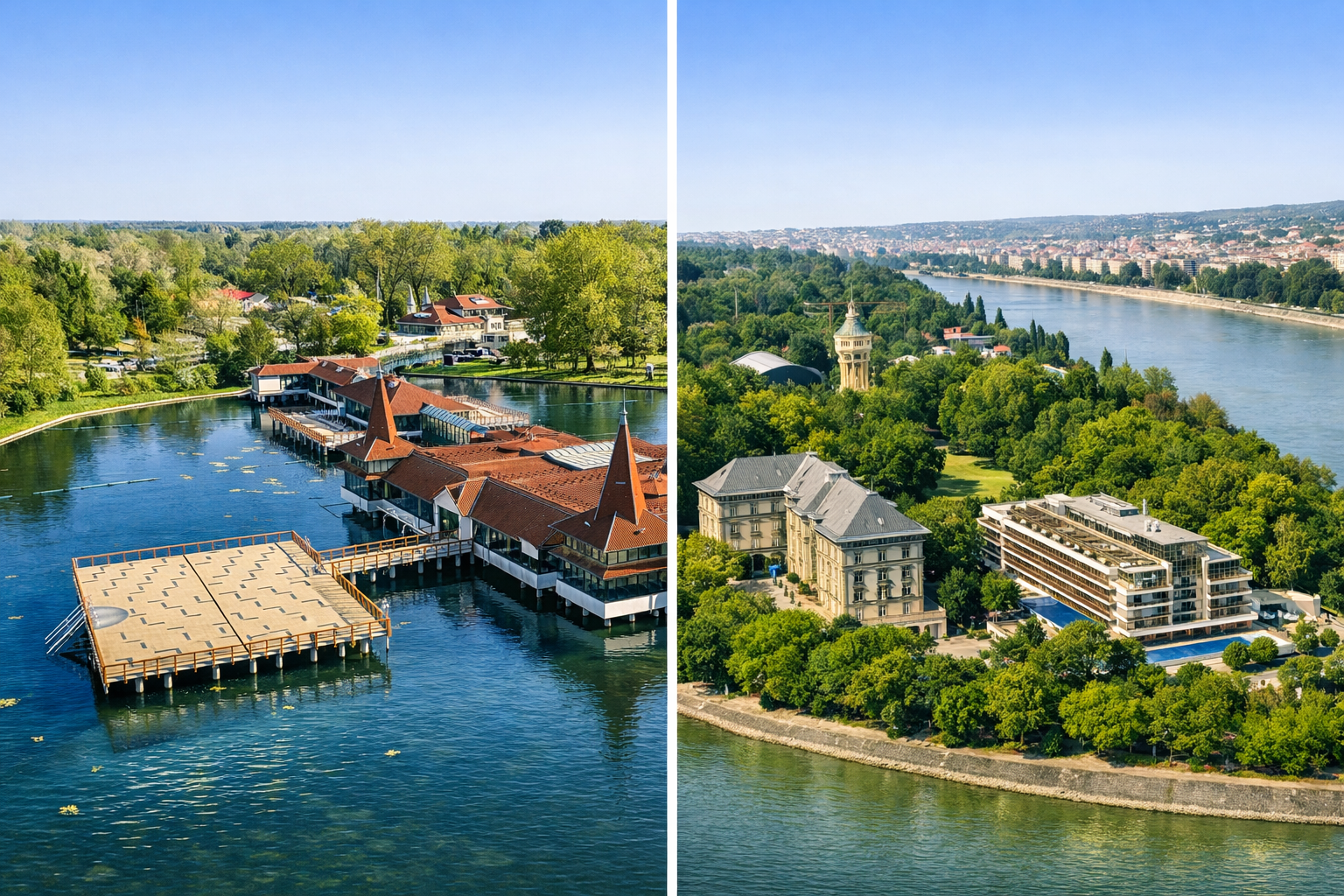 Kurorte in Ungarn: Budapest mit 130 Thermalquellen und Hévíz mit dem grössten Thermalsee Europas